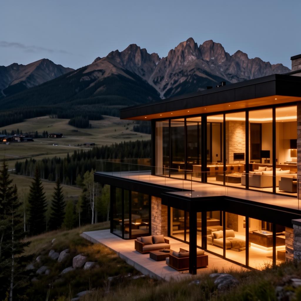 Modern luxury estate in the Alberta foothills